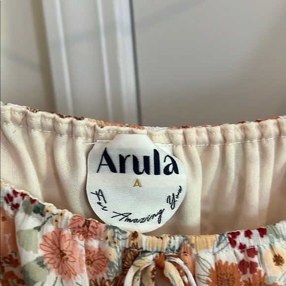 ARULA Floral Print Dress with Warm Tones - Picture 2 of 3